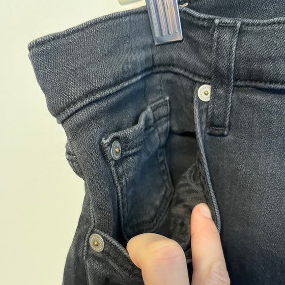 7 For All Mankind Luxe Vintage Button Fly High Rise High Waist Josafina - Picture 7 of 9